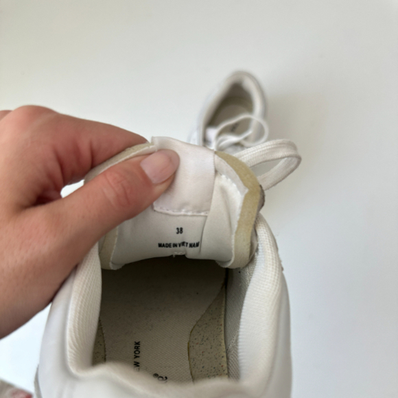 rag & bone white retro court leather sneaker 8W - Picture 8 of 9